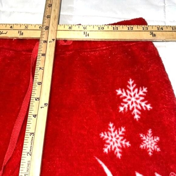 Coca-Cola Red Plush Lounge Pants With Snowflakes Design Small - Picture 7 of 8